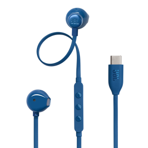 JBL Tune 305C USB - Blue - Wired Hi-Res Earbud Headphones - Detailshot 1